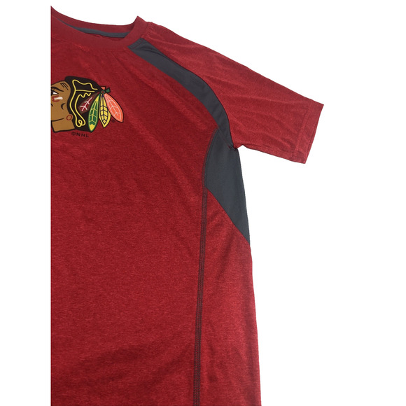 NHL Chicago Blackhawks Men's Shirt Small Red Gray 104648 Short Sleeve Hockey - Picture 5 of 8